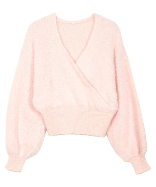 KOBE LETTUCE（コウベレタス）の「フェザーカシュクールニット（ニット/セーター・レディース・アイボリー/モカ/ピンク・M）」の11枚目の写真