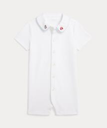 POLO RALPH LAUREN CHILDRENSWEAR | エンブロイダリーカラー コットン ショートオール(ロンパース)