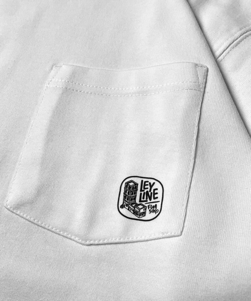 Leyline(レイライン)の「【Leyline】ビッグシルエットポケットTシャツ「b/s pocket logo tee」(Tシャツ/カットソー・メンズ・ホワイト・M/L/XL)」の4枚目の写真