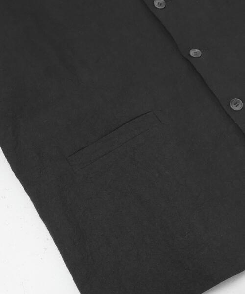 かぐれ（カグレ）の「リネンコットンワイドベスト（ベスト・レディース・チャコールグレー/ブラック・FREE）」の9枚目の写真