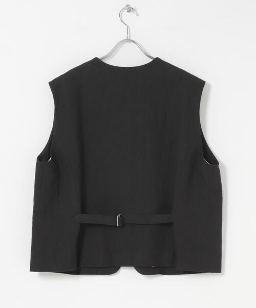 かぐれ（カグレ）の「リネンコットンワイドベスト（ベスト・レディース・チャコールグレー/ブラック・FREE）」の11枚目の写真