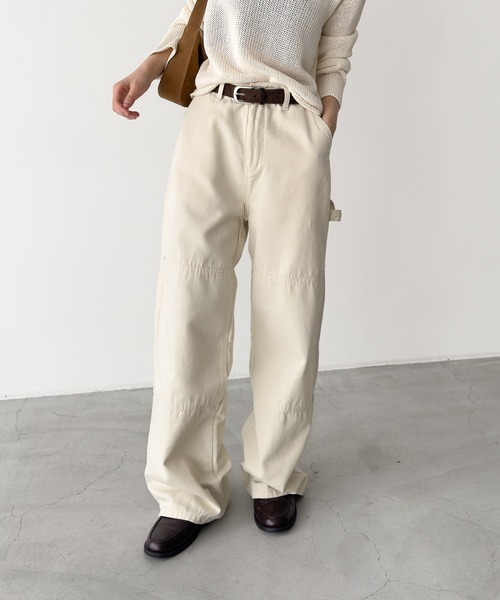 CANAL JEAN(キャナルジーン)の「El mar キャンバスダブルニーパンツ(その他パンツ・レディース・クリーム/ブラック・MEDIUM/SMALL)」の1枚目の写真