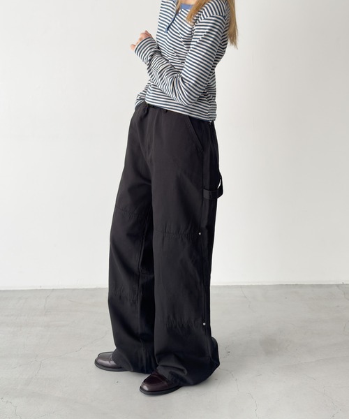 CANAL JEAN(キャナルジーン)の「El mar キャンバスダブルニーパンツ(その他パンツ・レディース・クリーム/ブラック・MEDIUM/SMALL)」の2枚目の写真