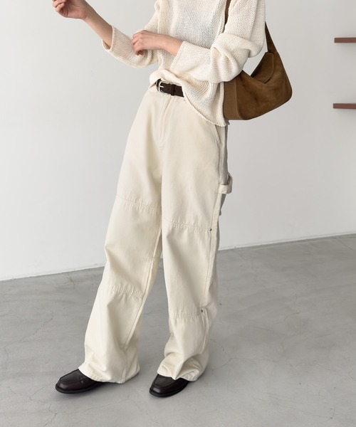 CANAL JEAN(キャナルジーン)の「El mar キャンバスダブルニーパンツ(その他パンツ・レディース・クリーム/ブラック・MEDIUM/SMALL)」の3枚目の写真