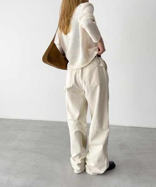 CANAL JEAN(キャナルジーン)の「El mar キャンバスダブルニーパンツ(その他パンツ・レディース・クリーム/ブラック・MEDIUM/SMALL)」の4枚目の写真