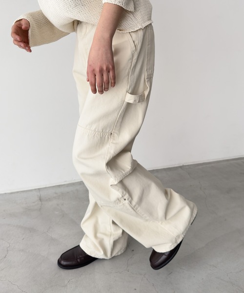 CANAL JEAN(キャナルジーン)の「El mar キャンバスダブルニーパンツ(その他パンツ・レディース・クリーム/ブラック・MEDIUM/SMALL)」の5枚目の写真