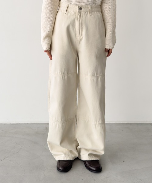 CANAL JEAN(キャナルジーン)の「El mar キャンバスダブルニーパンツ(その他パンツ・レディース・クリーム/ブラック・MEDIUM/SMALL)」の10枚目の写真