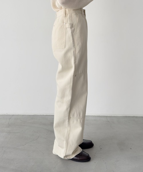 CANAL JEAN(キャナルジーン)の「El mar キャンバスダブルニーパンツ(その他パンツ・レディース・クリーム/ブラック・MEDIUM/SMALL)」の12枚目の写真