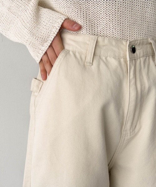 CANAL JEAN(キャナルジーン)の「El mar キャンバスダブルニーパンツ(その他パンツ・レディース・クリーム/ブラック・MEDIUM/SMALL)」の14枚目の写真