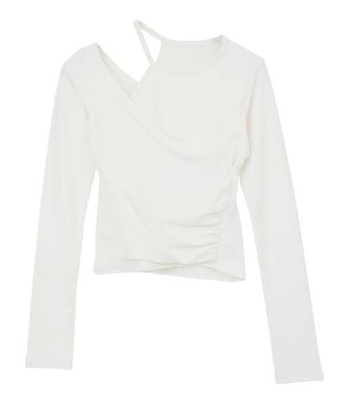 Julier Yoga and Relax(ジュリエヨガアンドリラックス)の「Julier エコシーベア天ロングスリーブプルオーバー(Tシャツ/カットソー・レディース・パープル/オフホワイト/ブラック・FREE)」の2枚目の写真