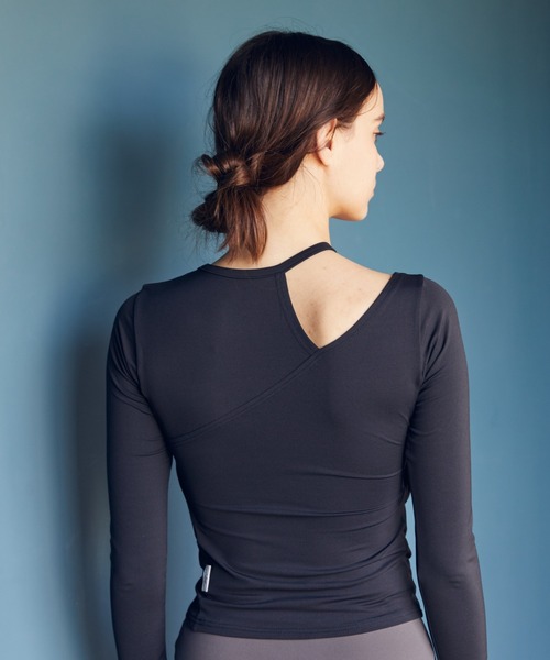 Julier Yoga and Relax(ジュリエヨガアンドリラックス)の「Julier エコシーベア天ロングスリーブプルオーバー(Tシャツ/カットソー・レディース・パープル/オフホワイト/ブラック・FREE)」の8枚目の写真