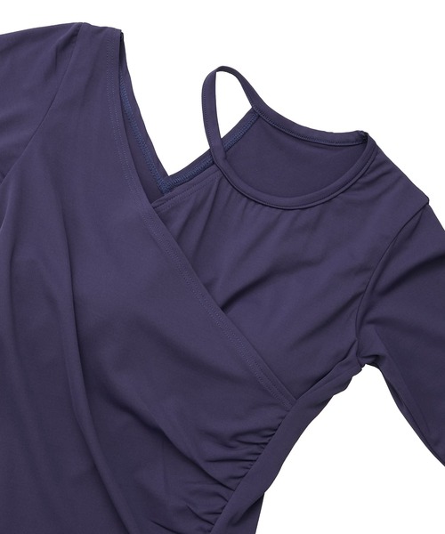 Julier Yoga and Relax(ジュリエヨガアンドリラックス)の「Julier エコシーベア天ロングスリーブプルオーバー(Tシャツ/カットソー・レディース・パープル/オフホワイト/ブラック・FREE)」の14枚目の写真