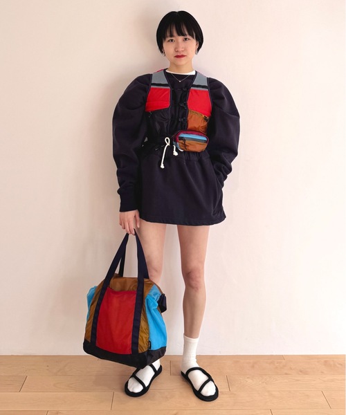 HOLIDAY（ホリデイ）の「ULTRA HEAVY SWEAT TUCK MINI SKIRT (Holiday) ウルトラヘビースウェットタックミニスカート (ホリデイ)（スカート・レディース・ダークネイビー/ブラック・ONE SIZE）」の18枚目の写真