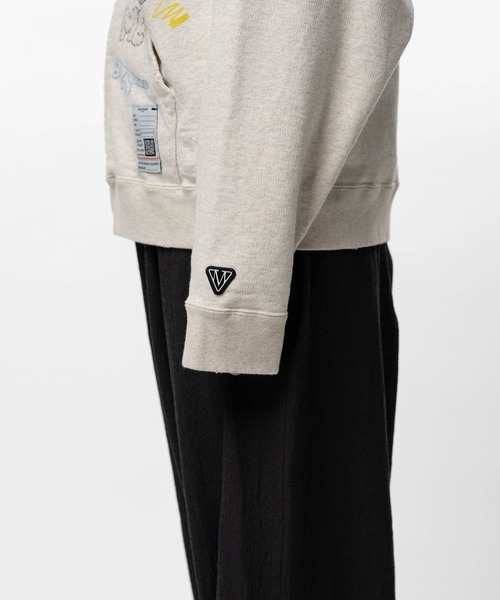 Maison MIHARA YASUHIRO（メゾンミハラヤスヒロ）の「【MIHARAYASUHIRO/ミハラヤスヒロ】KIDS DOODLE PARKA（パーカー・メンズ・ホワイト/ブラック・44/48/46）」の10枚目の写真