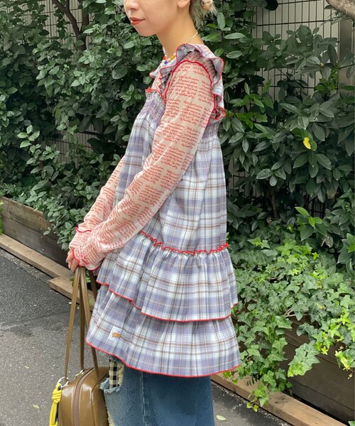 HELLO.SANFRANCISCO(ハローサンフランシスコ)の「【HELLO.SANFRANCISCO/ハローサンフランシスコ】チェックチュニックワンピ(チュニック・レディース・ピンク/サックスブルー/ブラック・ONE SIZE)」の15枚目の写真