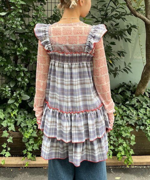 HELLO.SANFRANCISCO（ハローサンフランシスコ）の「【HELLO.SANFRANCISCO/ハローサンフランシスコ】チェックチュニックワンピ（チュニック・レディース・ピンク/サックスブルー/ブラック・ONE SIZE）」の12枚目の写真