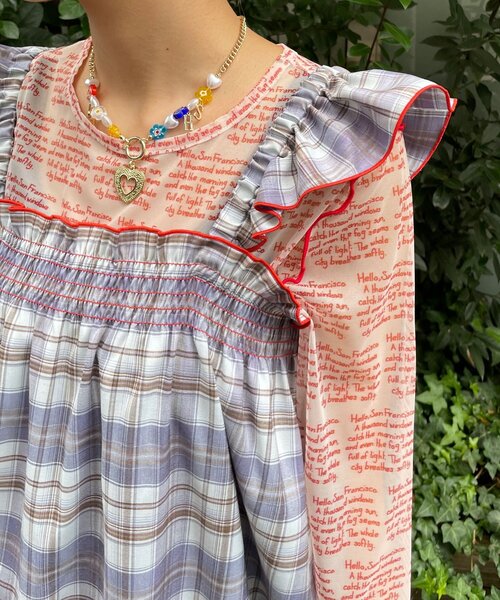 HELLO.SANFRANCISCO（ハローサンフランシスコ）の「【HELLO.SANFRANCISCO/ハローサンフランシスコ】チェックチュニックワンピ（チュニック・レディース・ピンク/サックスブルー/ブラック・ONE SIZE）」の13枚目の写真