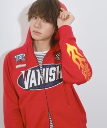 SPINNS | 【内田金吾くん着用】レギュラー丈ダブルジップパーカー/レーシングプリントロゴ(パーカー)