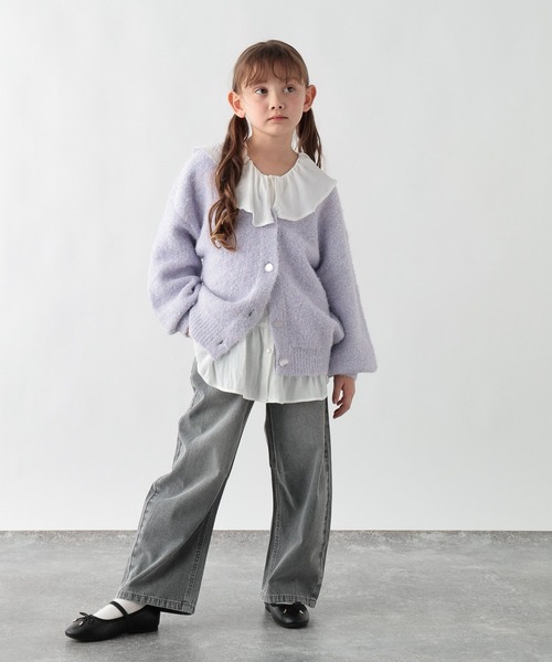 GLOBAL WORK(グローバルワーク)の「イージーケアフリルブラウス/641313(シャツ/ブラウス・キッズ・ブラック/ホワイト・140cm/150cm/130cm/160cm)」の12枚目の写真