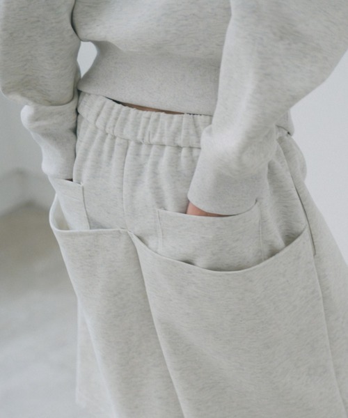 lit(リット)の「Pocket Sweat Half Pants(スウェットパンツ・レディース・ライトグレー/ダークグレー・FREE)」の6枚目の写真