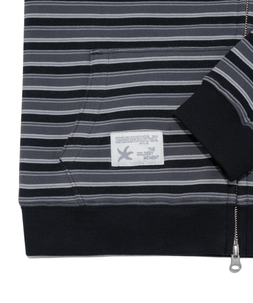 THECOLDESTMOMENT(ザコールデストモーメント)の「TCM stripe standard hooded zip-up (black)(パーカー・レディース・その他・SMALL/MEDIUM/LARGE)」の5枚目の写真