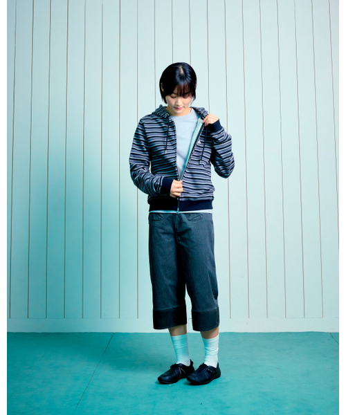 THECOLDESTMOMENT(ザコールデストモーメント)の「TCM stripe standard hooded zip-up (black)(パーカー・レディース・その他・SMALL/MEDIUM/LARGE)」の9枚目の写真
