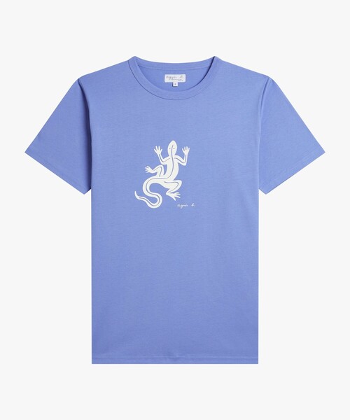 agnes b.(アニエスベー)の「メンズ アイコニック コットン 半袖 Tシャツ "Lezard"(Tシャツ/カットソー・メンズ・ブルー系その他・2/3/1)」の1枚目の写真