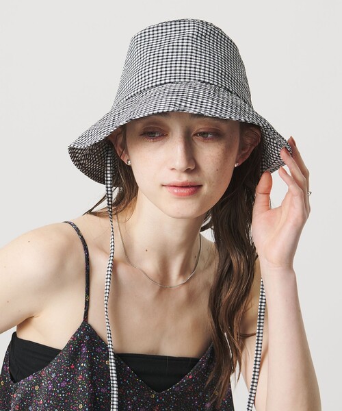 UNITED ARROWS（ユナイテッドアローズ）の「ギンガムチェック ハット UV（ハット・レディース・ベージュ/オリーブ/ブラック・FREE）」の5枚目の写真