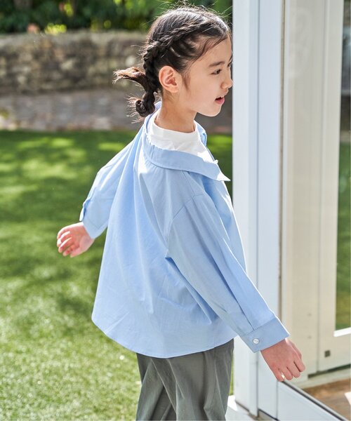 ikka(イッカ)の「【親子コーデ】ロゴTドッキングブラウス(120~160cm)(シャツ/ブラウス・キッズ・グリーン/ブルー・150/140/130/120/160)」の15枚目の写真