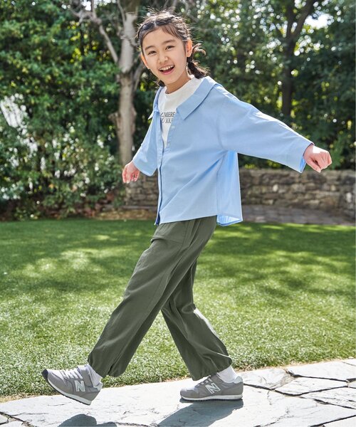 ikka(イッカ)の「【親子コーデ】ロゴTドッキングブラウス(120~160cm)(シャツ/ブラウス・キッズ・グリーン/ブルー・150/140/130/120/160)」の17枚目の写真