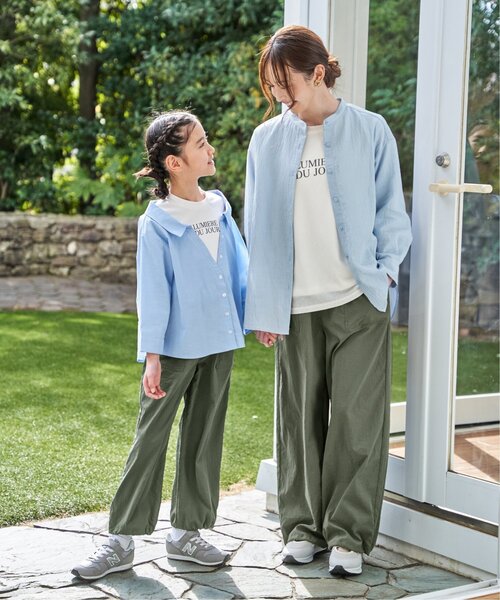 ikka(イッカ)の「【親子コーデ】ロゴTドッキングブラウス(120~160cm)(シャツ/ブラウス・キッズ・グリーン/ブルー・150/140/130/120/160)」の20枚目の写真