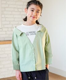 ikka | 【親子コーデ】ロゴTドッキングブラウス(120~160cm)(シャツ/ブラウス)