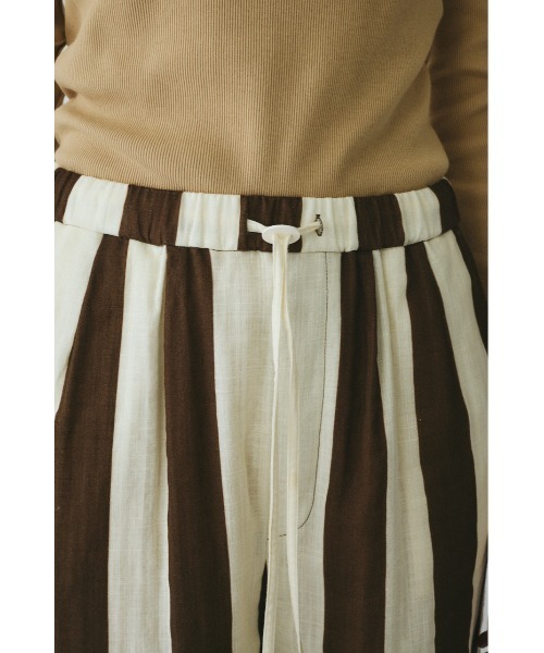 HeRIN.CYE（ヘリンドットサイ）の「Stripe gauze pants　　ストライプガーゼパンツ（その他パンツ・レディース・ブルー系その他3/ブラウン系その他・FREE）」の7枚目の写真