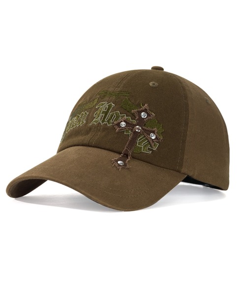 LAC-VERT（ラック・ヴェール）の「ヴィンテージライク刺繍ロゴキャップ（キャップ・レディース・ブラウン/グレー/ブラック・FREE）」の9枚目の写真