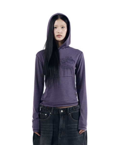 AAKAM(アーカム)の「Linear Pattern Hooded Long Sleeve (Purple)(パーカー・レディース・その他・1/2)」の15枚目の写真