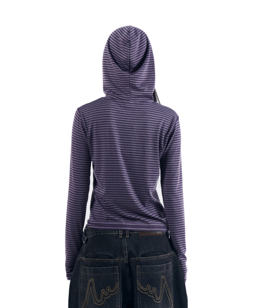 AAKAM(アーカム)の「Linear Pattern Hooded Long Sleeve (Purple)(パーカー・レディース・その他・1/2)」の3枚目の写真