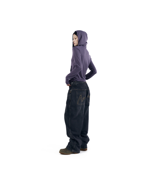 AAKAM(アーカム)の「Linear Pattern Hooded Long Sleeve (Purple)(パーカー・レディース・その他・1/2)」の5枚目の写真