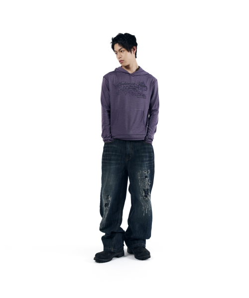 AAKAM(アーカム)の「Linear Pattern Hooded Long Sleeve (Purple)(パーカー・レディース・その他・1/2)」の10枚目の写真