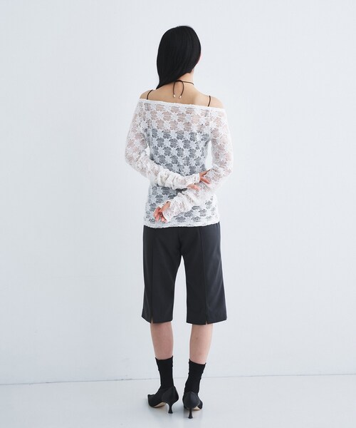 CODE A(コードエー)の「cropped pants(その他パンツ・レディース・チャコールグレー/アイボリー・34/36/38)」の4枚目の写真