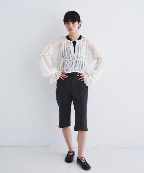 CODE A(コードエー)の「cropped pants(その他パンツ・レディース・チャコールグレー/アイボリー・34/36/38)」の10枚目の写真