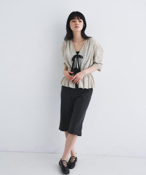 CODE A(コードエー)の「cropped pants(その他パンツ・レディース・チャコールグレー/アイボリー・34/36/38)」の11枚目の写真