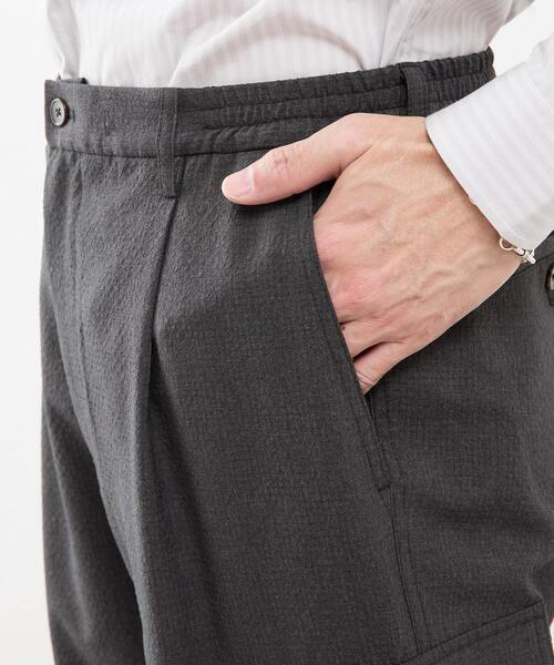 MEN'S MELROSE（メンズメルローズ）の「シュリンクトラベストカーゴパンツ（カーゴパンツ・メンズ・ネイビー/グレー・4/3/2）」の9枚目の写真