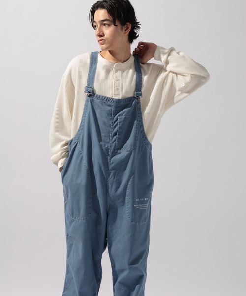 niko and...(ニコアンド)の「【NATOKii(ネイトゥーキー)】ユーロワークサロペット(サロペット/オーバーオール・メンズ・ブルー/ホワイト・MEDIUM/LARGE)」の1枚目の写真