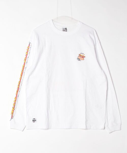 CHUMS（チャムス）の「【CHUMS】HWYC Hot Dog L/S T-Shirt（Tシャツ/カットソー・メンズ・グリーン/ホワイト/ブラック・X-LARGE/LARGE/MEDIUM）」の4枚目の写真