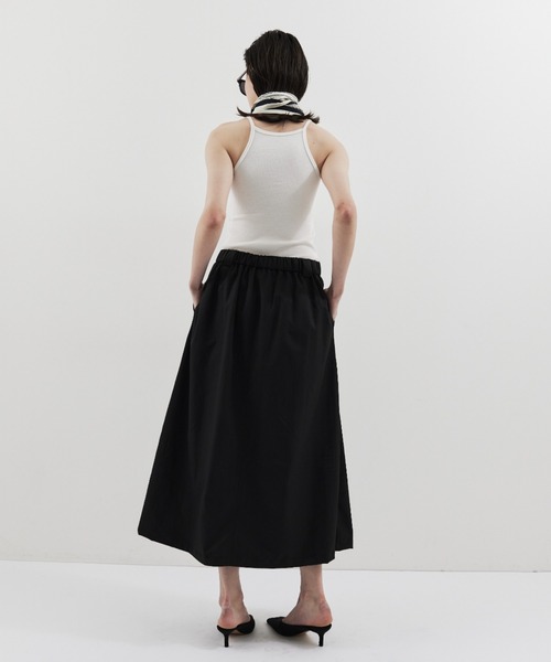 HANNE（アン）の「タックフレアミディスカート（スカート・レディース・ブラック/ホワイト・M/S）」の10枚目の写真
