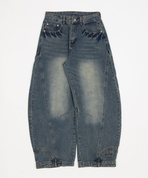 Figments（フィグメンツ）の「リメイクカーブデニム（デニムパンツ・レディース・インディゴブルー・SMALL/MEDIUM/LARGE）」の7枚目の写真