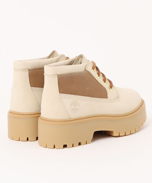 Timberland(ティンバーランド)の「Timberland ティンバーランド STONE STREET MID LACE WATERPROOF BOOT【防水】レディースブーツ(ストーンストリートミッドレースWP) A2HA9AAL ライトベージュ(ブーツ・レディース・ベージュ・23.0cm/23.5cm/24.0cm/24.5cm)」の2枚目の写真