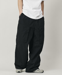 <UVカット・吸水速乾・軽量>Quick Dry Fabric ワイドシルエット ポリリップクロス ミリタリーヘリクルーパンツ/限定展開