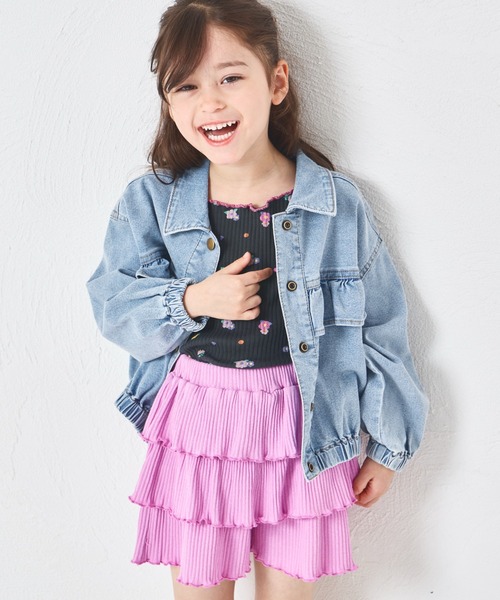 pairmanon（ペアマノン）の「【リブコットン100】ガールズ 配色メロー 総柄タンクトップ（タンクトップ・キッズ・ホワイト系その他/レッド系その他/ブラック系その他・100/90/110/140/150/130/120）」の9枚目の写真