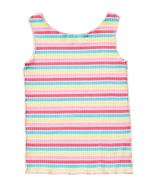 pairmanon（ペアマノン）の「【リブコットン100】ガールズ 配色メロー 総柄タンクトップ（タンクトップ・キッズ・ホワイト系その他/レッド系その他/ブラック系その他・100/90/110/140/150/130/120）」の19枚目の写真